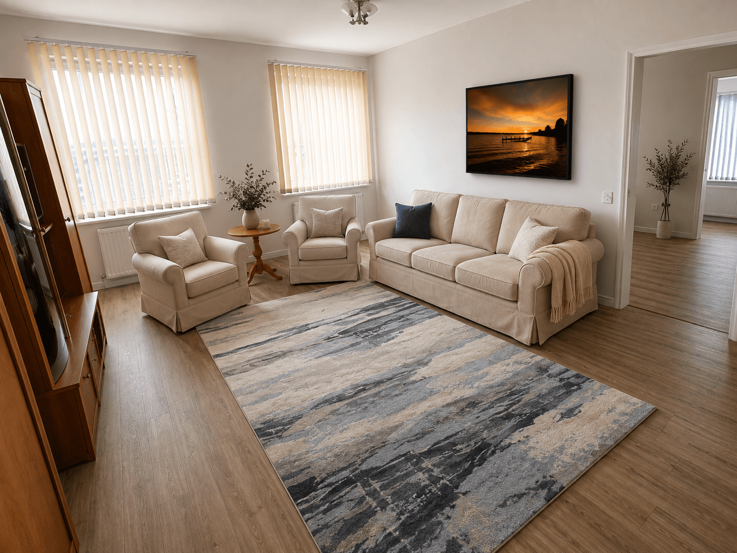 Przestronny salon apartamentu Włodawa Spot